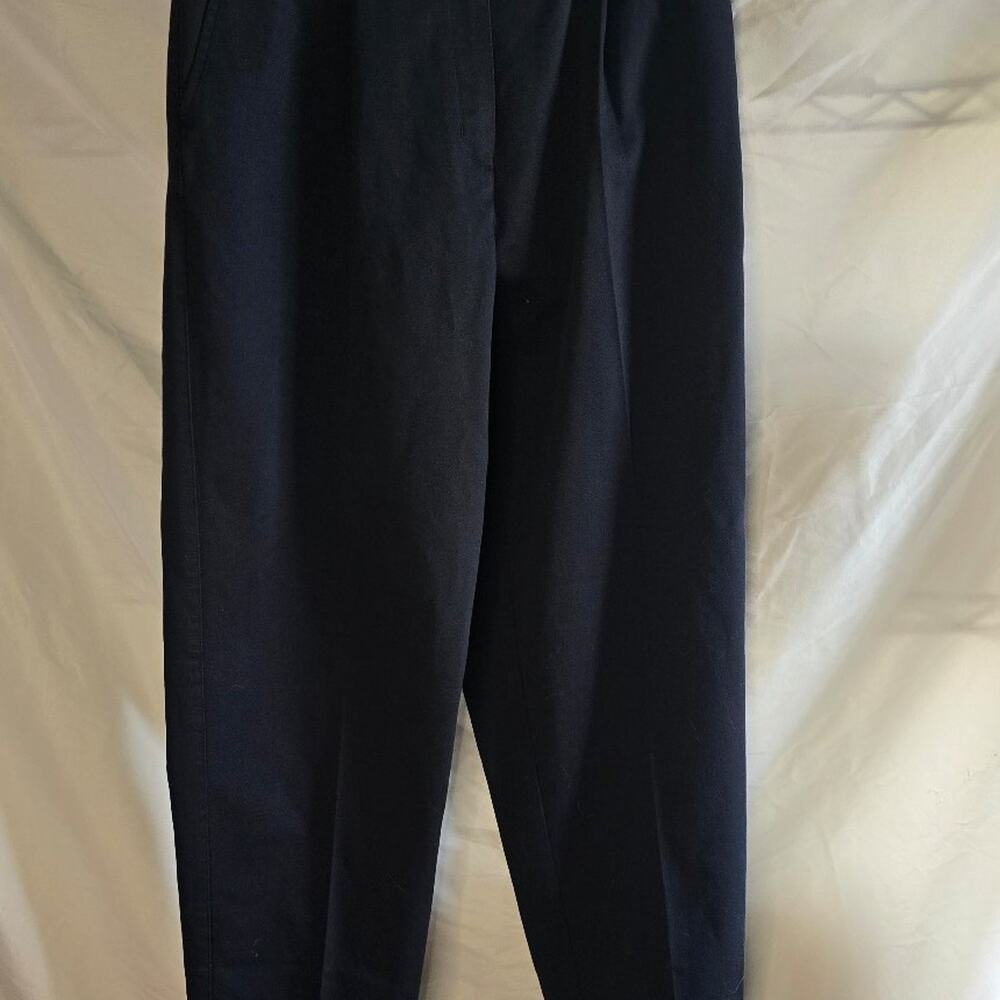 LL Bean Bayside Twill Cropped Black Original Fit Womens Size 10 TALL Pants
